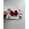 Повʼязка для дівчинки з вʼязаним бантиком «Red Bow»