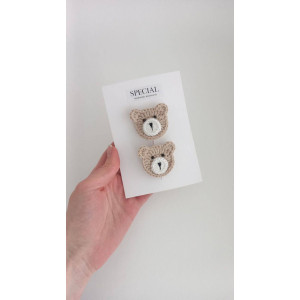 Набір заколок для дівчинки «Beige Bear» 2 шт