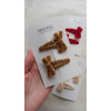 Набір велюрових заколок «Caramel Bow» 2 шт