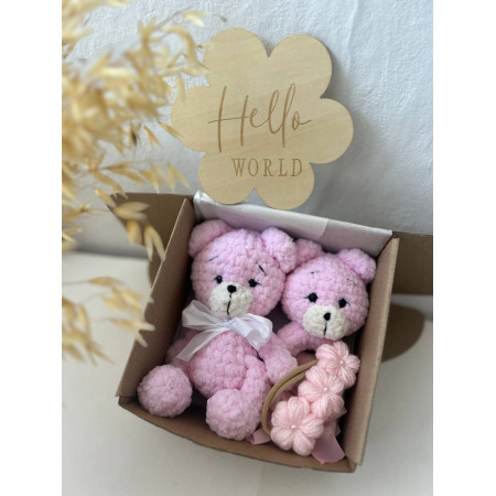 Подарунковий набір для новонародженої «Pink Teddy»
