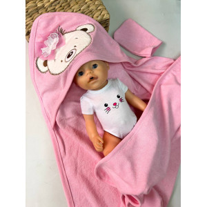Рушник кутиком махровий “Рожевий”