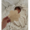 Набір дерев’яних табличок для фото «Hello World» (1–12 місяців)