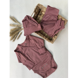 Комплект боді-трійка "Зростаючий ліловий"