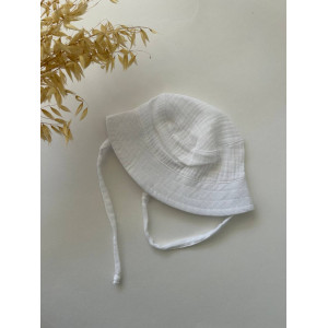 Панамка муслінова "White Basic" — однотонна біла