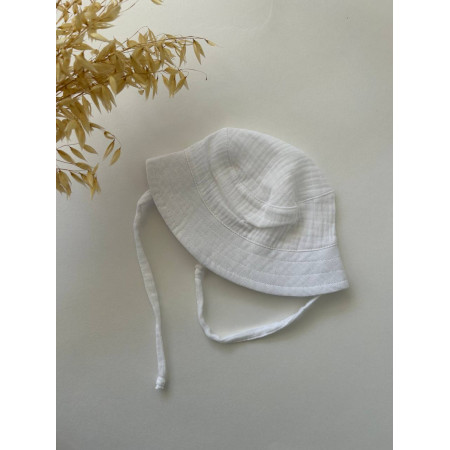 Панамка муслінова "White Basic" — однотонна біла
