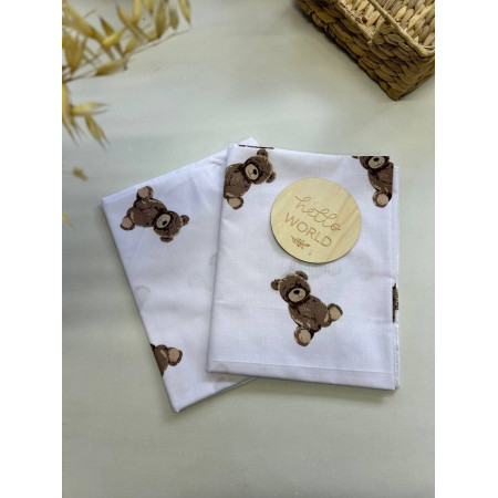 Пелюшка бавовняна «Мішка» 100х80 см