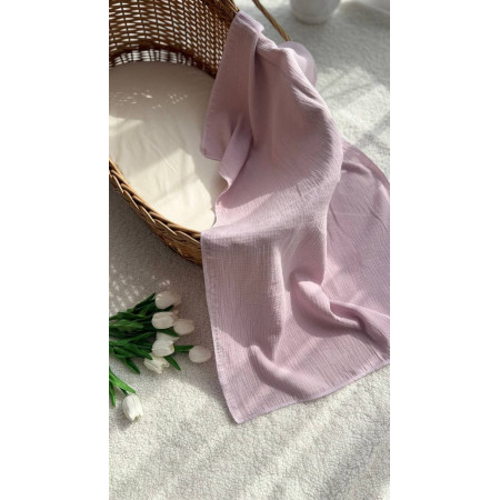 Муслінова пелюшка "Lilac Soft" однотонна 100х70