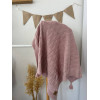 В’язаний одношаровий дитячий плед пудра, 80×90 см, 100% бавовна