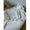 Мусліновий плед-конверт "Cream Cozy" з утеплювачем | 80×80 см