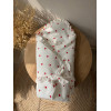 Мусліновий плед-конверт "Heart Milk Cozy" з утеплювачем | 80×80 см