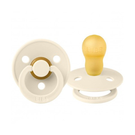 Пустушка BIBS Colour (кругла) Ivory — розмір 1 (0–6 міс)