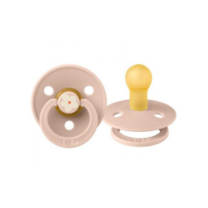 Пустушка BIBS Colour Latex Round (кругла) Jasmine Blush - розмір 1 (0-6 міс)