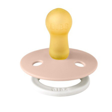 Пустушка BIBS Colour Latex Round (кругла) Blush GLOW (світиться в темряві) - розмір 1 (0-6 міс)