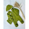 Ромпер з тринитки з начісом для новонародженого «Soft Green Cozy»