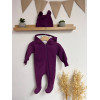Ромпер з тринитки з начісом для новонародженого «Marsala Cozy Baby»