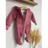 Ромпер з тринитки з начісом для новонародженого «Pink Cozy Baby»