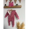 Ромпер з тринитки з начісом для новонародженого «Pink Cozy Baby»