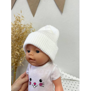 Шапка біла вязана (one size)